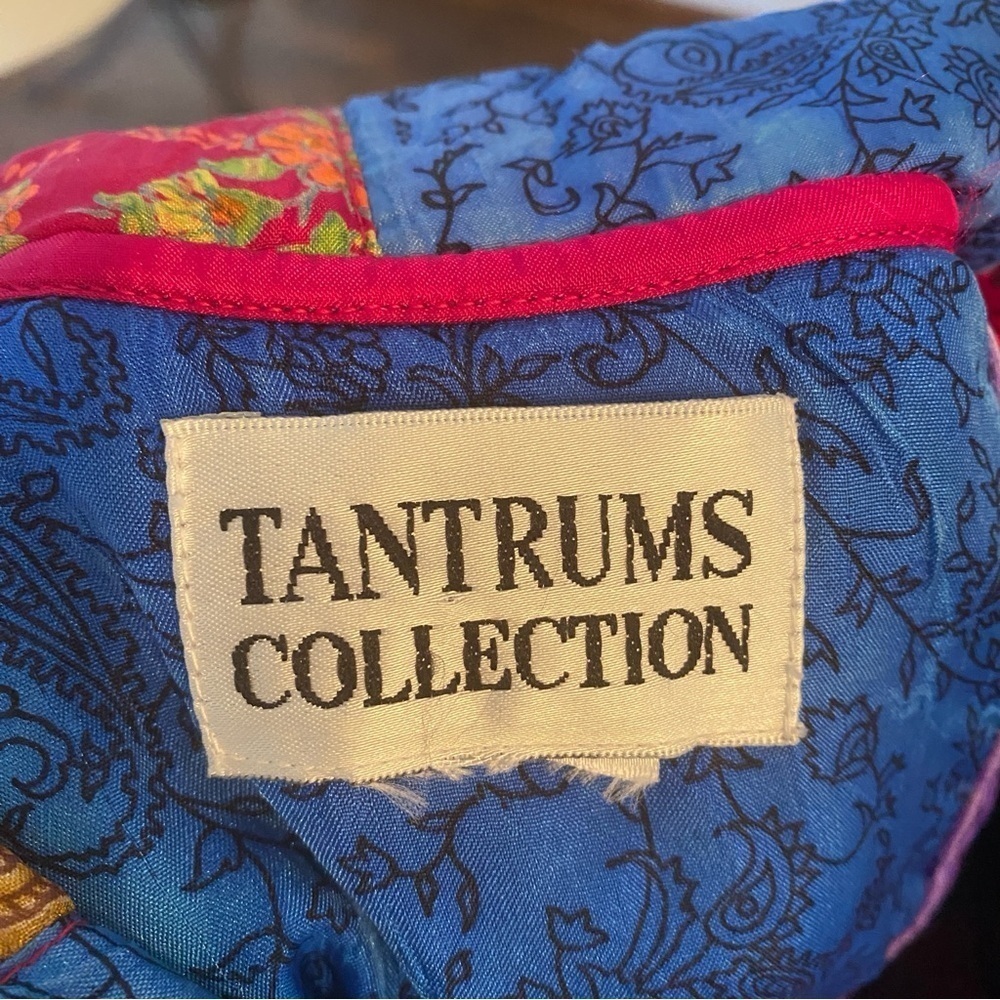 Vintage Tantrums Collection Silk Boho Patchwork Jacket • Size M • EUC - Picture 7 of 7